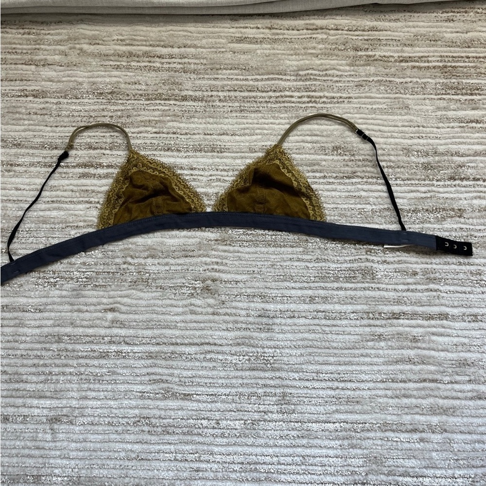 Lace Trimmed Tan Bralette